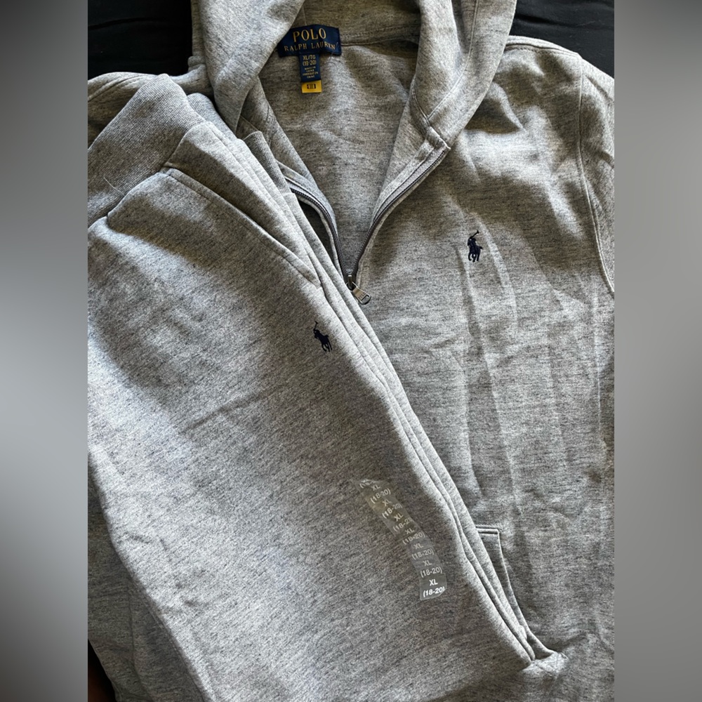 Brand new polo sweatsuit grey never worn still have tag